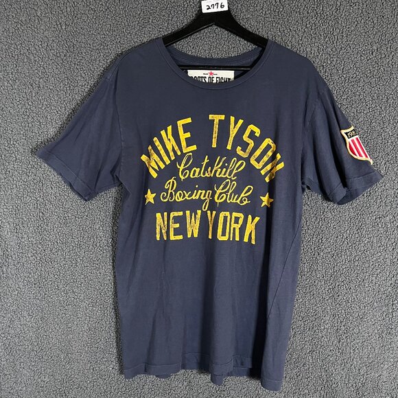 Roots of Fight Mike Tyson Kid Dynamite T Shirt - Men's Size L - Blue - Picture 1 of 8